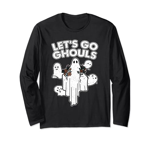 Let's Go Ghouls - Ghost Ghoul Gang Retro Girls Halloween Langarmshirt Let's Go Ghouls - Ghost Ghoul Gang Retro Girls Halloween Langarmshirt von Lets Go Ghouls Shirt Damen Halloween