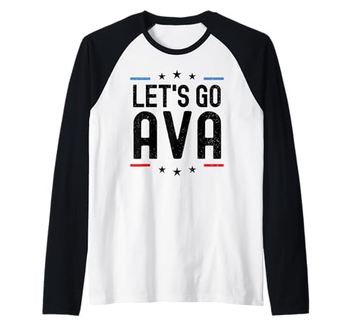 AVA Name personalisiert Mädchen niedlich Geburtstag Frauen Mädchen Custom Raglan AVA Name personalisiert Mädchen niedlich Geburtstag Frauen Mädchen Custom Raglan von Lets Go Name Tag Apparel