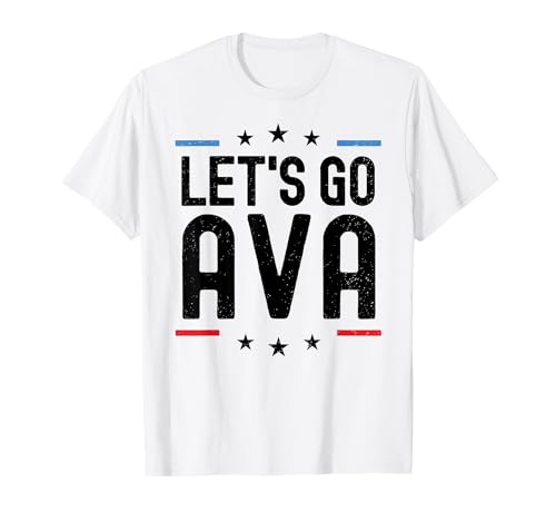 AVA Name personalisiert Mädchen niedlich Geburtstag Frauen Mädchen Custom T-Shirt AVA Name personalisiert Mädchen niedlich Geburtstag Frauen Mädchen Custom T-Shirt von Lets Go Name Tag Apparel