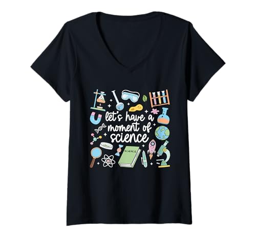 Damen Lustiger Wissenschaftler, süß, lass uns einen Moment voller Wissenschaftsliebhaber haben T-Shirt mit V-Ausschnitt Damen Lustiger Wissenschaftler, süß, lass uns einen Moment voller Wissenschaftsliebhaber haben T-Shirt mit V-Ausschnitt von Lets Have A Moment Of Science Teacher Appreciation