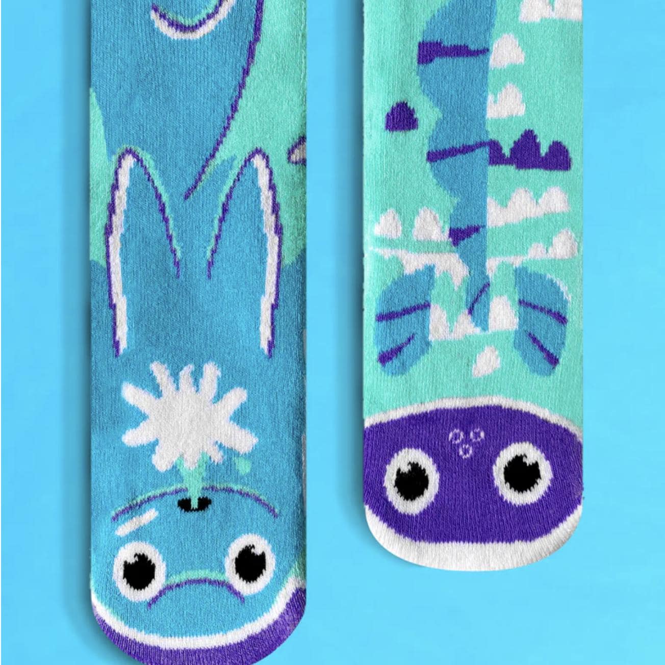 Delfin & Fisch Mismatched Animals Rutschfeste Socken Für Kinder von LetsBePalsSocks