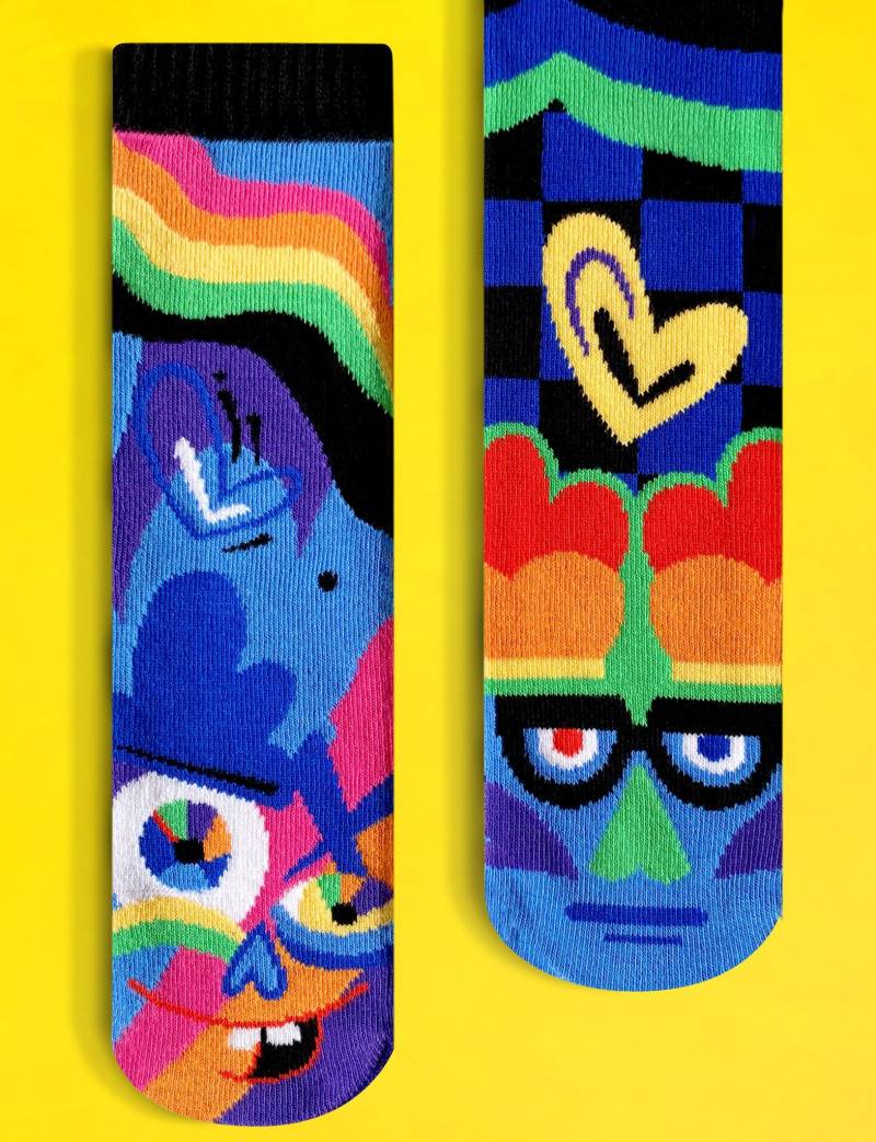 Jason Naylor's Silly & Serious Mismatched Maximalist Crazy Personality No Slip Socken Für Kinder von LetsBePalsSocks