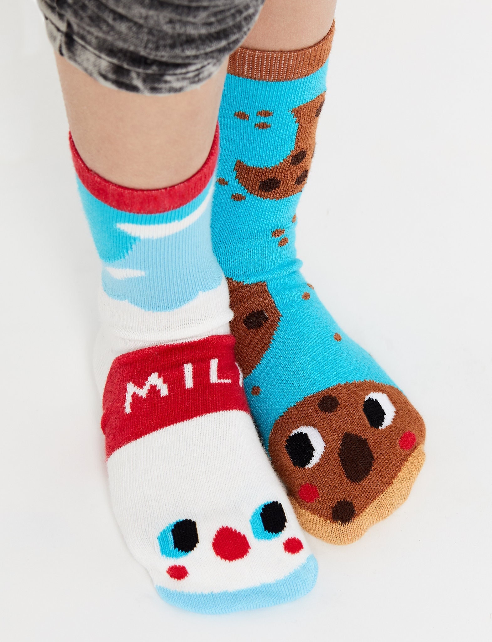 Milch & Kekse | Mismatched Kinder Socken Lustige Verrückte Süße Mädchensocken Jungen von LetsBePalsSocks