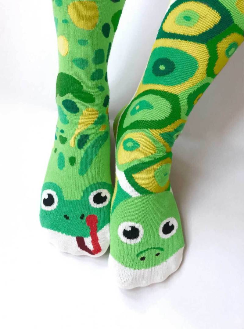 Ungleiche Frosch - & Schildkröten-Socken Lustige Grüne Tierfreunde von LetsBePalsSocks