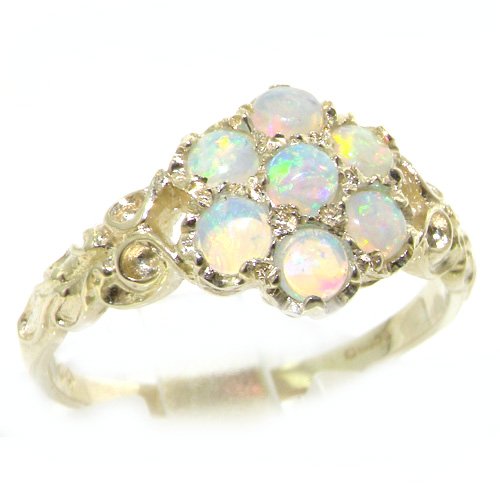 Damen Ring 925 Sterling Silber mit Opal - Größe 60 (19.1) - Verfügbare Größen : 50 bis 64 von LetsBuySilver