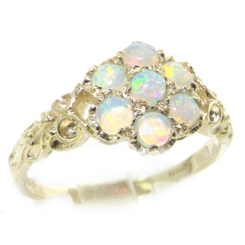 Damen Ring 925 Sterling Silber mit Opal - Größe 61 (19.4) - Verfügbare Größen : 50 bis 64 von LetsBuySilver