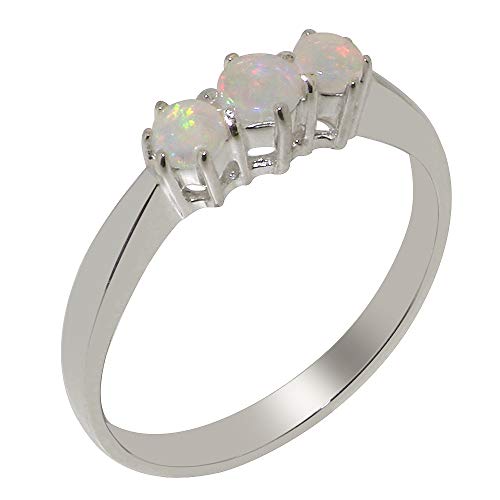 Damen Ring Solide Sterling Silber 925 mit Opal - Verfügbare Größen : 47 bis 68 von LetsBuySilver