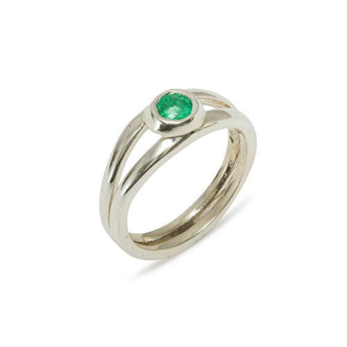Damen Ring Solide Sterling Silber 925 mit Smaragd - Verfügbare Größen : 47 bis 68 Damen Ring Solide Sterling Silber 925 mit Smaragd - Verfügbare Größen : 47 bis 68 von LetsBuySilver