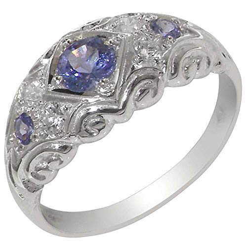 LetsBuySilver Luxus Damen Ring Solide Sterling-Silber 925 mit Tansanit und Diamant - Größe 64 - Verfügbare Größen : 47 bis 68 LetsBuySilver Luxus Damen Ring Solide Sterling-Silber 925 mit Tansanit und Diamant - Größe 64 - Verfügbare Größen : 47 bis 68 von LetsBuySilver