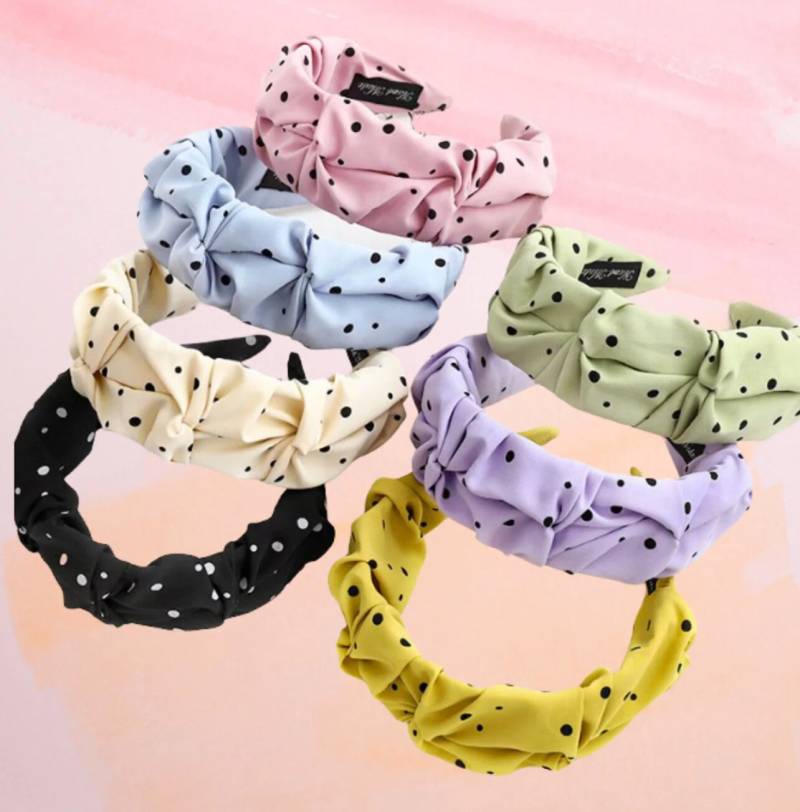 Breiter Handgefertigter Haarreif Mit Punkten in Vielen Farben - Für Erwachsene Und Kinder, Schleifen Accessoires Das Haar von LetsPartyBox