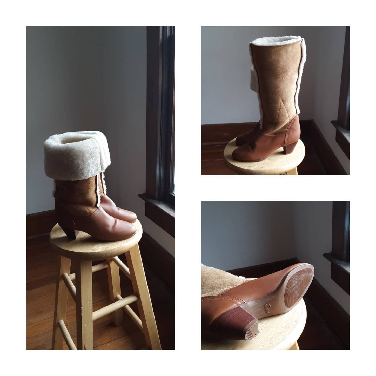 1980Er Jahre Bass Boots Shearling/Boho 6 1/2 Damen Wie Neu Wildleder Karamell Medium Absatz 7, 5 cm Holz Leder 80S Braun Vintage 1980Er Jahre Bass Boots Shearling/Boho 6 1/2 Damen Wie Neu Wildleder Karamell Medium Absatz 7, 5 cm Holz Leder 80S Braun Vintage von LetsWentVintage