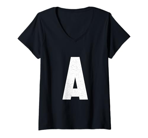 Damen Buchstabe A Monogramm Initiale Alphabet Rechtschreibung T-Shirt mit V-Ausschnitt Damen Buchstabe A Monogramm Initiale Alphabet Rechtschreibung T-Shirt mit V-Ausschnitt von Letter A Shirts & Clothing Apparel