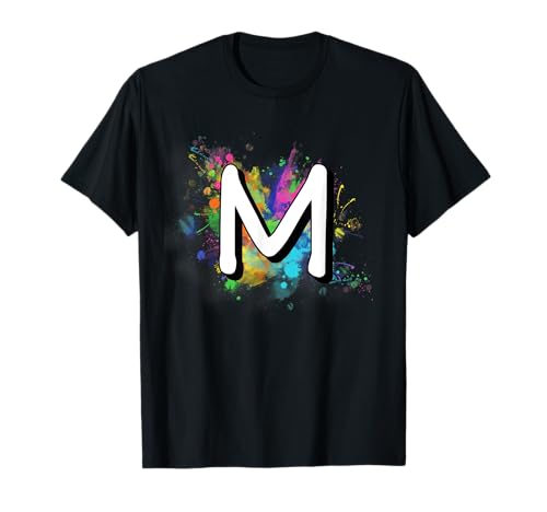 Retro-Buchstabe M für Mädchen und Jungen, die den Buchstabe M mögen T-Shirt Retro-Buchstabe M für Mädchen und Jungen, die den Buchstabe M mögen T-Shirt von Letter M Shirt