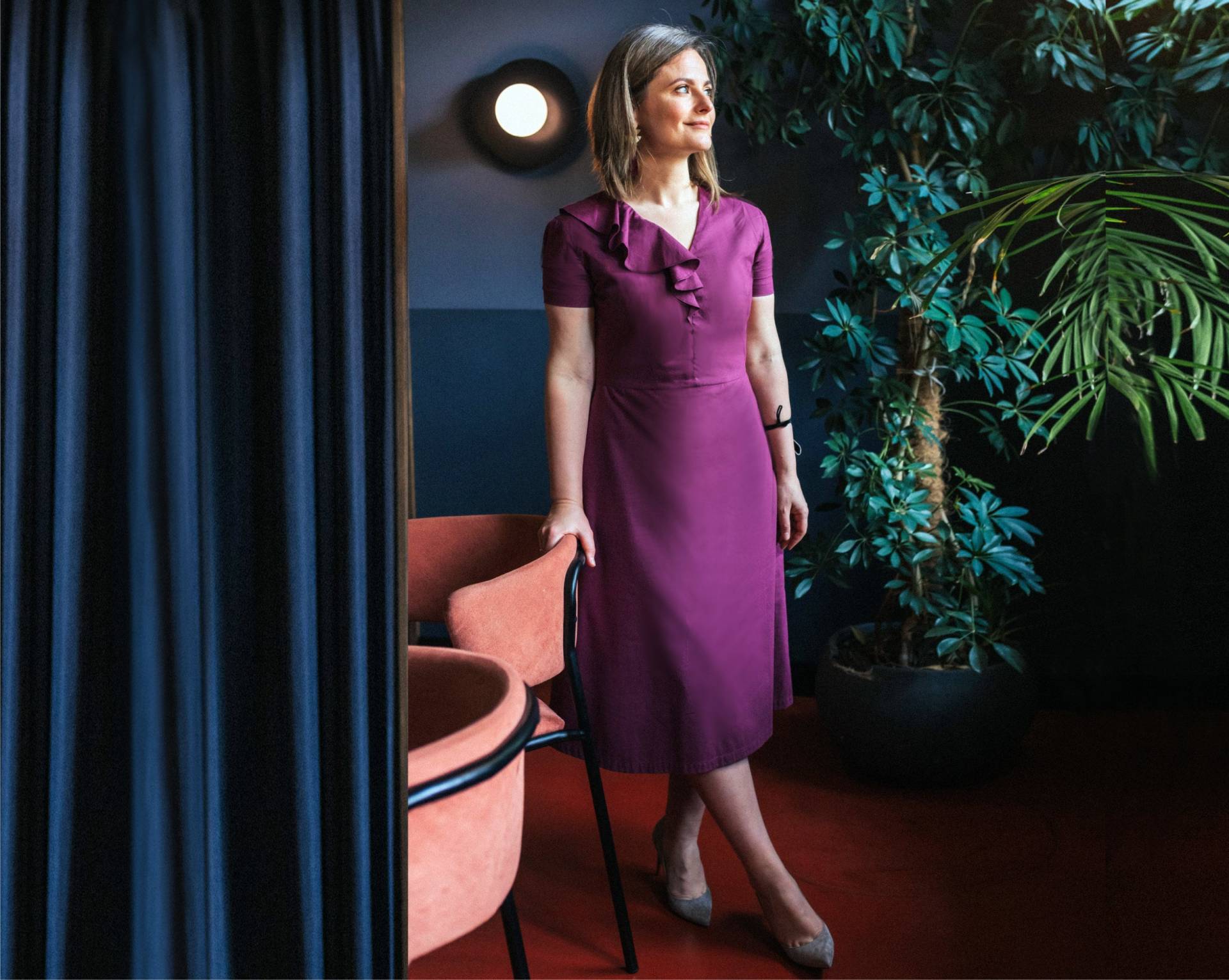 Lila Kleid Mit Rüschen, Elegantes Kleid, Vintage Für Besondere Anlässe, Konzertkleid, Märchenkleid, Abschlusskleid, Hochzeitskleid von LetterKdresses