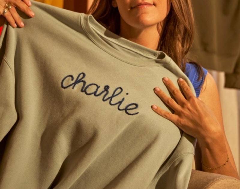 Personalisiertes Besticktes Sweatshirt Aus Garn | Erwachsener | Benutzerdefinierter Name Hand Genähtes Sweatshirt, Personalisiertes von LetterParty