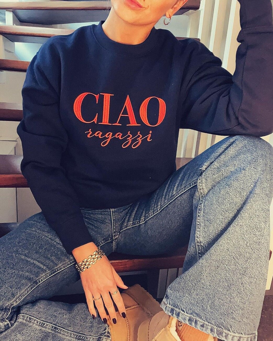 Ciao Ragazzi - Aperol Spritz Gefühl Sweater/Pullover Sweatshirt Orange Blau Ciao Ragazzi - Aperol Spritz Gefühl Sweater/Pullover Sweatshirt Orange Blau von LettersToLoveShop