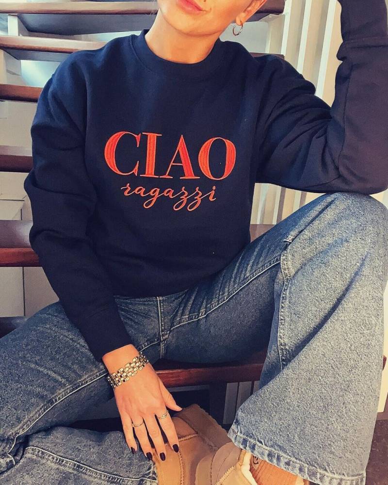 Ciao Ragazzi - Aperol Spritz Gefühl Sweater/Pullover Sweatshirt Orange Blau Ciao Ragazzi - Aperol Spritz Gefühl Sweater/Pullover Sweatshirt Orange Blau von LettersToLoveShop