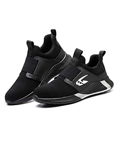 Letuwj Arbeitsschuhe Herren Sicherheitsschuhe Herren Damen Wasserdicht Atmungsaktiv Sneakers Schwarz 40 EU von Letuwj