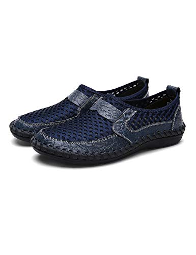 Letuwj Herren Atmungsaktive lässige für Männer Freizeit rutschfest Schuhe Flache Schuhe Blau von Letuwj