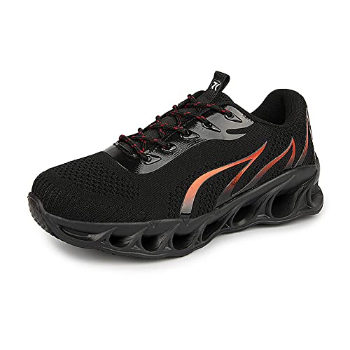 Letuwj Herren Laufschuhe Freizeitschuhe Bequeme Frühling Sportschuhe Leicht und Atmungsaktiv, Schwarz , 44 EU von Letuwj