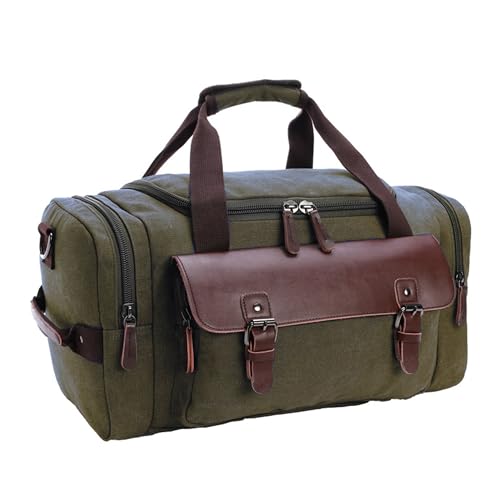 Letuwj Reisetasche, Schultertasche, Umhängetasche, Tragetasche, Gepäck, große Kapazität, Grün (Army Green), 46*25*23cm von Letuwj