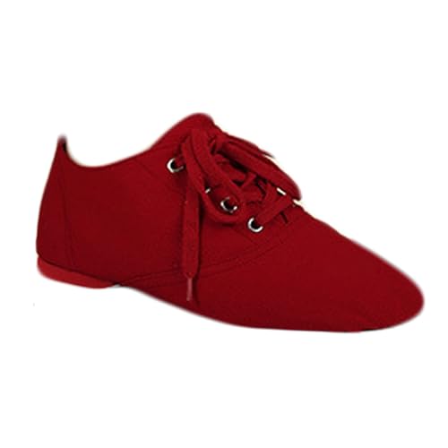 Letuwj Tanzschuhe Jazz Schuhe Herren und Damen Ballett Weiche Unterseite Tanzschuhe, Rot/Ausflug, einfarbig (Getaway Solids), 41 EU von Letuwj