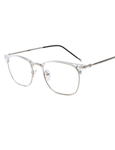 Letuwj Unisex Flache Gläser Blu-ray Brille Anti-Strahlung mit Blaulicht-Filter Computergläser Anti-Blaulichtbrille Transparent + Silber one Size Letuwj Unisex Flache Gläser Blu-ray Brille Anti-Strahlung mit Blaulicht-Filter Computergläser Anti-Blaulichtbrille Transparent + Silber one Size von Letuwj