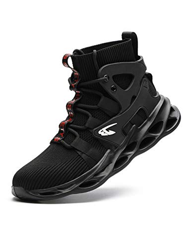 Letuwj Unisex Stahlkappe Stiefel rutschfest Leicht Atmungsaktiv Unzerstörbar Arbeits-Sicherheitsschuhe, Schwarz - Schwarz - Größe:41 EU Letuwj Unisex Stahlkappe Stiefel rutschfest Leicht Atmungsaktiv Unzerstörbar Arbeits-Sicherheitsschuhe, Schwarz - Schwarz - Größe:41 EU von Letuwj