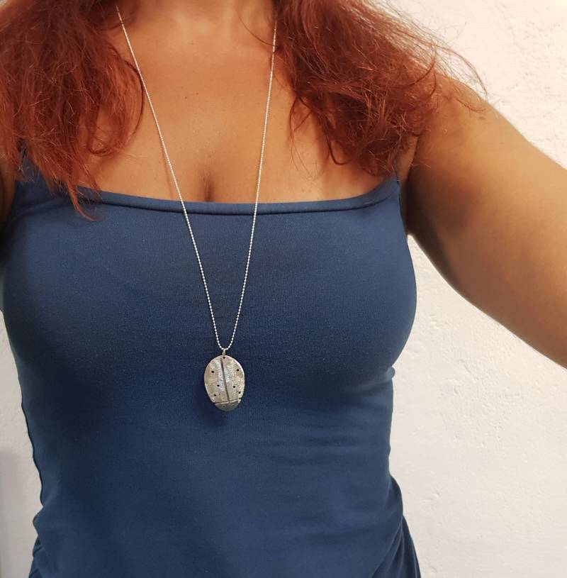 Marienkäfer-Löffel-Halskette, Besteckschmuck von LetySilverware