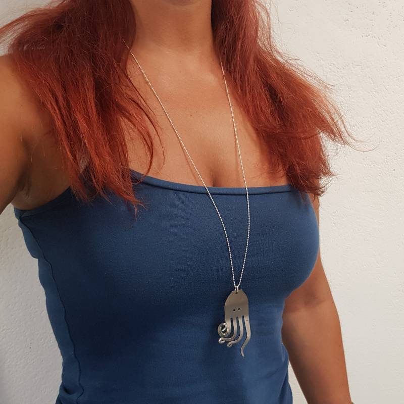 Oktopus Gabel Halskette Besteck Schmuck von LetySilverware
