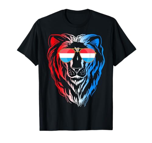 Letzebuerg Flag for People Luxemburg T-Shirt Schwarz Klassisch S EU Klein Halbarm Damen Frauen von Letzebuerg Flag for People