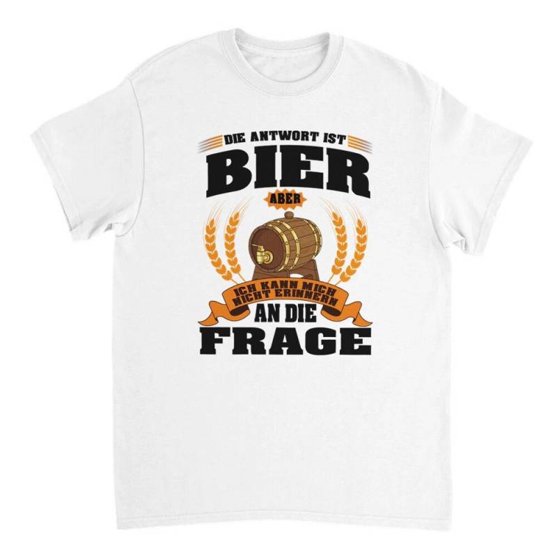 Custom T Shirt Die Antwort Ist Bier Lustiges Spruch Männer Frauen Kleidung Persönliches Geschenk Party Outfit Prost von LetztesHemdStore