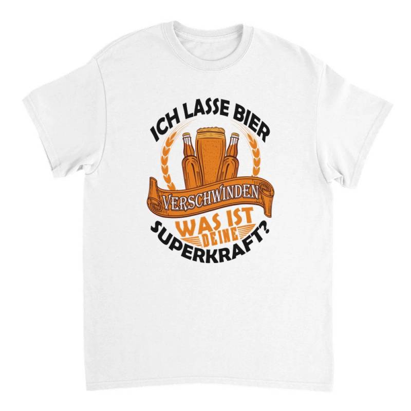 Ich Lasse Bier Verschwinden Was Ist Deine Superkraft Lustiges T Shirt Hobbybiertrinker Geschenk Idee Spa Superhelden Outfit von LetztesHemdStore