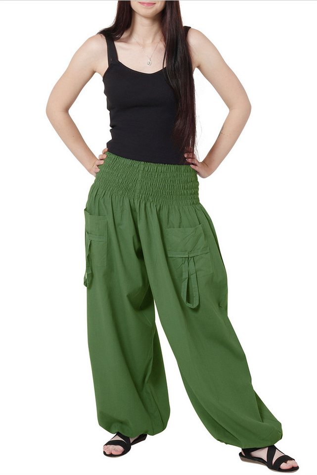 Leucht-Welten Pumphose Pumphose für Damen und Herren mit Taschen Grün für Damen wie Herren von Leucht-Welten