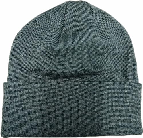 Leuchtfeuer Strickwaren Feinstrickmütze Föhr 306（anthrazit 100% Merinowolle, einfacher Umschlag，Made in Germany (Oliv) von Leuchtfeuer Strickwaren