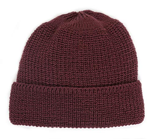 Leuchtfeuer Strickwaren Mütze BORKUM 303 Beanie Grobstrick Made in Germany (Bordeaux) von Leuchtfeuer Strickwaren