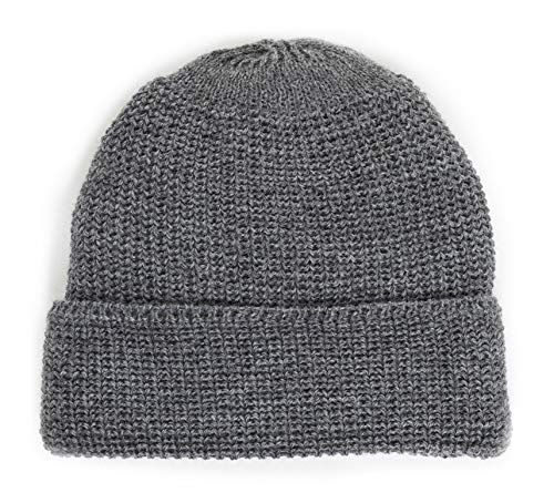 Leuchtfeuer Strickwaren Mütze BORKUM 303 Beanie Grobstrick Made in Germany (Grau) von Leuchtfeuer Strickwaren