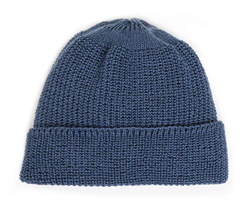 Leuchtfeuer Strickwaren Mütze BORKUM 303 Beanie Grobstrick Made in Germany (Jeans) von Leuchtfeuer Strickwaren