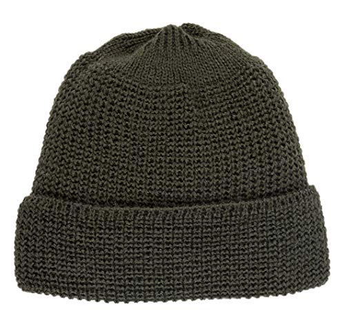 Leuchtfeuer Strickwaren Borkum 303 Chunky Knit Beanie Hat Made in Germany, Olive, Einheitsgröße von Leuchtfeuer Strickwaren