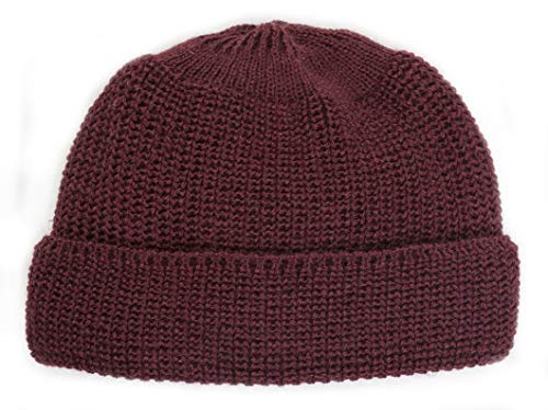 Leuchtfeuer Strickwaren Mütze WALFÄNGER 323 Beanie Grobstrick Made in Germany (Bordeaux) von Leuchtfeuer Strickwaren