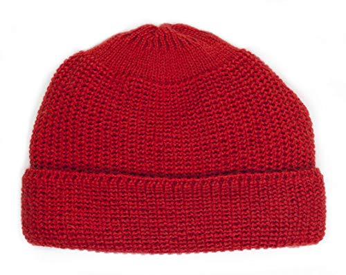 Leuchtfeuer Strickwaren Mütze WALFÄNGER 323 Beanie Grobstrick Made in Germany (Rot) von Leuchtfeuer Strickwaren