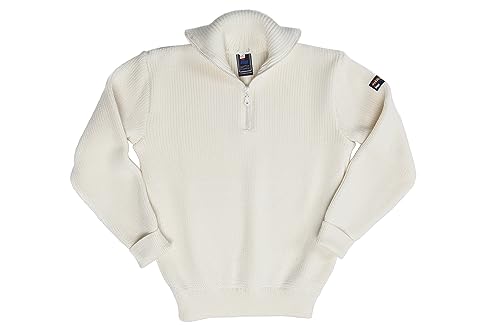 Leuchtfeuer Strickwaren Troyer Commodore Weiß Pullover Made in Germany (44, Weiß) von Leuchtfeuer Strickwaren