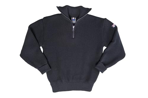 Leuchtfeuer Strickwaren Troyer Worker Marine Pullover Made in Germany (42, Marine) von Leuchtfeuer Strickwaren