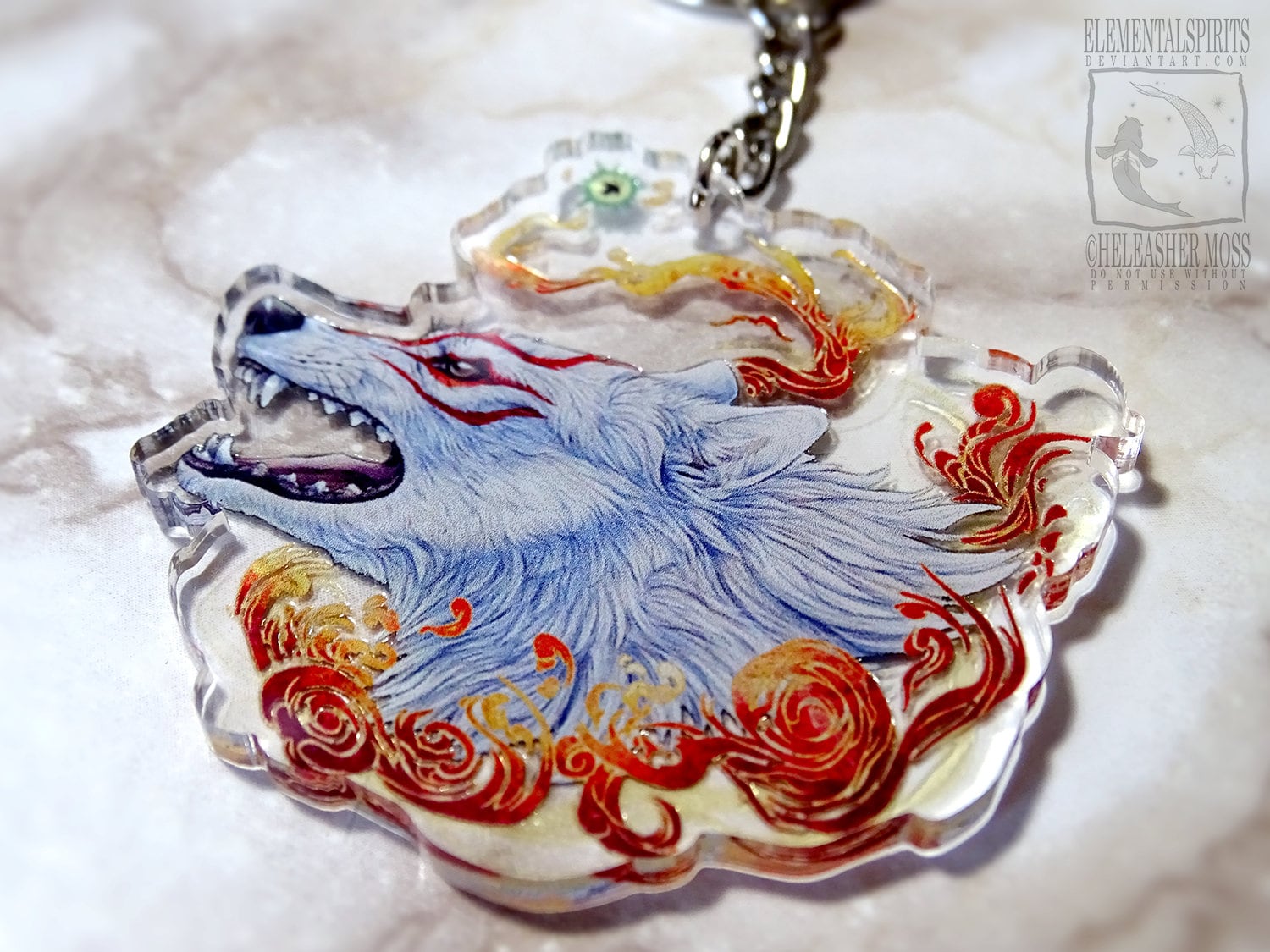 Amaterasu | Okami Inspiriert Schlüsselanhänger Charm Amaterasu | Okami Inspiriert Schlüsselanhänger Charm von LeucisticLynx