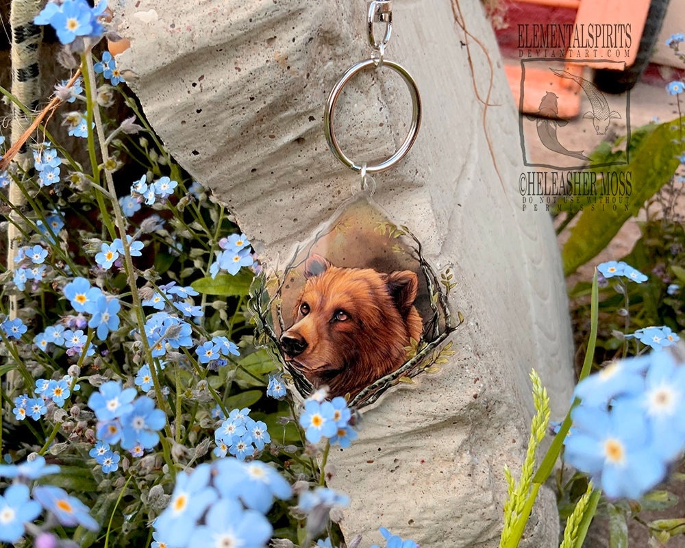 Grizzly Brown Bear Acryl Schlüsselanhänger - Doppelseitig Bedruckter Grizzly Brown Bear Acryl Schlüsselanhänger - Doppelseitig Bedruckter von LeucisticLynx