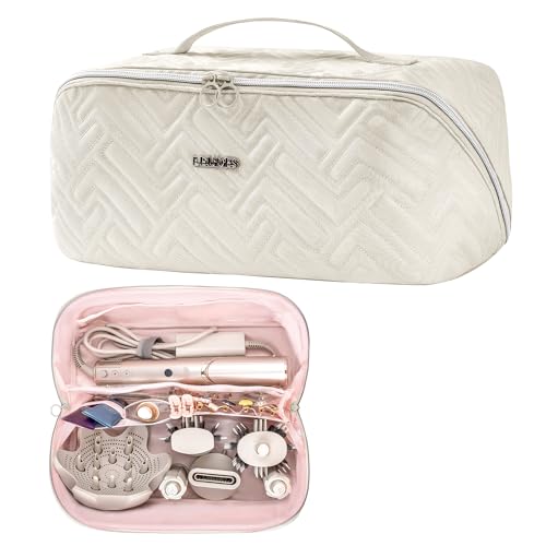 Leudes Hair Tools Reisetasche für Dy Sohn, Airwrap-Haartrockner, Haifisch, Flex-Stil, Tragetasche, Reise-Make-up-Tasche, tragbare Tasche, offen, flach verpackt, Organizer mit Trennwand und Griff Leudes Hair Tools Reisetasche für Dy Sohn, Airwrap-Haartrockner, Haifisch, Flex-Stil, Tragetasche, Reise-Make-up-Tasche, tragbare Tasche, offen, flach verpackt, Organizer mit Trennwand und Griff von Leudes
