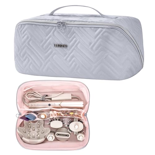 Leudes Hair Tools Reisetasche für Dy Sohn, Airwrap-Haartrockner, Haifisch, Flex-Stil, Tragetasche, Reise-Make-up-Tasche, tragbare Tasche, offen, flach verpackt, Organizer mit Trennwand und Griff Leudes Hair Tools Reisetasche für Dy Sohn, Airwrap-Haartrockner, Haifisch, Flex-Stil, Tragetasche, Reise-Make-up-Tasche, tragbare Tasche, offen, flach verpackt, Organizer mit Trennwand und Griff von Leudes