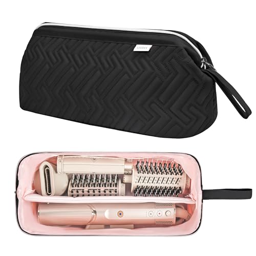 Leudes Hair Tools Reisetasche für Hai, Flexstyle, Tragetasche, tragbar, Haifischhaar, Luftwickeltrockner, wasserdicht, staubdicht, Flacher Lockenstab, Reise-Organizer (schwarz) von Leudes