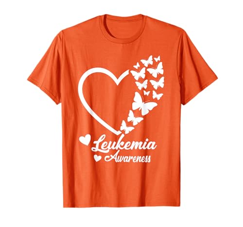 Orange Schmetterling Herz Leukämie Bewusstsein Monat Männer Frauen T-Shirt Orange Schmetterling Herz Leukämie Bewusstsein Monat Männer Frauen T-Shirt von Leukemia Awareness Month For Men Women Kids.