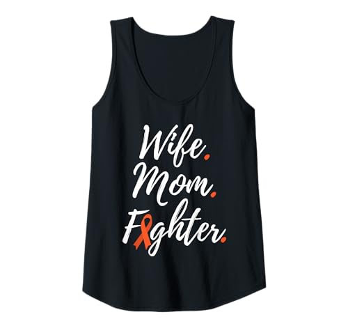 Damen Wife Mom Fighter Leukämie Bewusstsein Tank Top Damen Wife Mom Fighter Leukämie Bewusstsein Tank Top von Leukemia Awareness Products